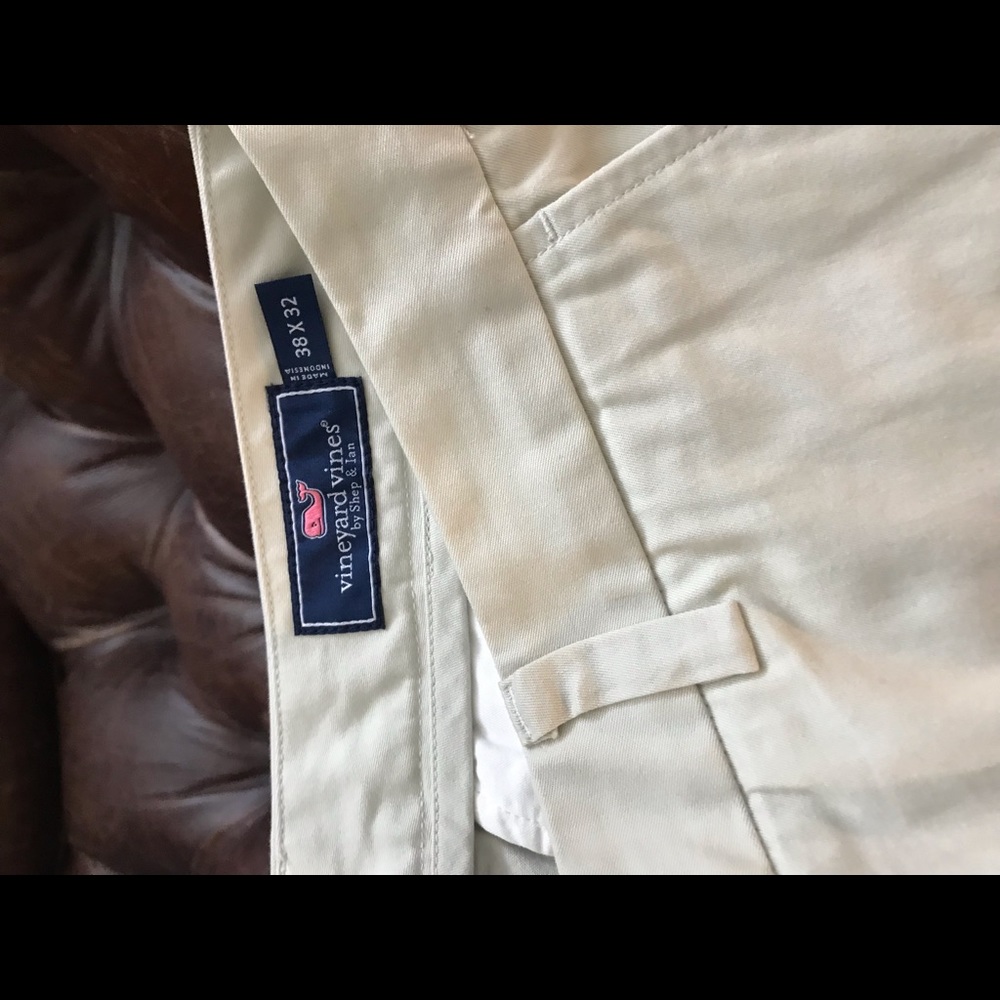 VINYARD VINES FLAT FRONT COTTON KHAKI MENS 38x32 NWT! RETAIL $100